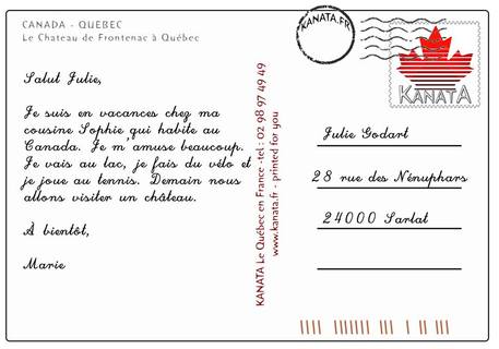  crire Une Carte Postale Aula De Franc s